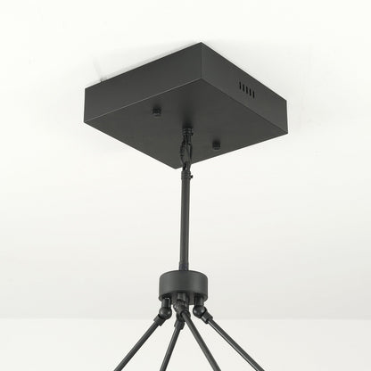 Rectangular LED Chandelier Modern Minimalist with Integrated LED and Adjustable Height