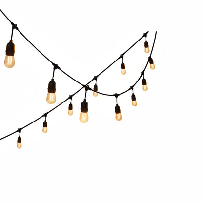 Retro LED Outdoor String Lights with Hanging Bulbs