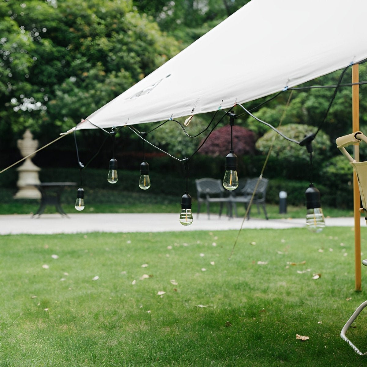 Retro LED Outdoor String Lights with Hanging Bulbs