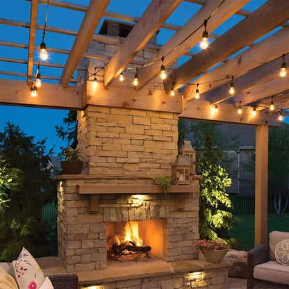 Retro LED Outdoor String Lights with Hanging Bulbs