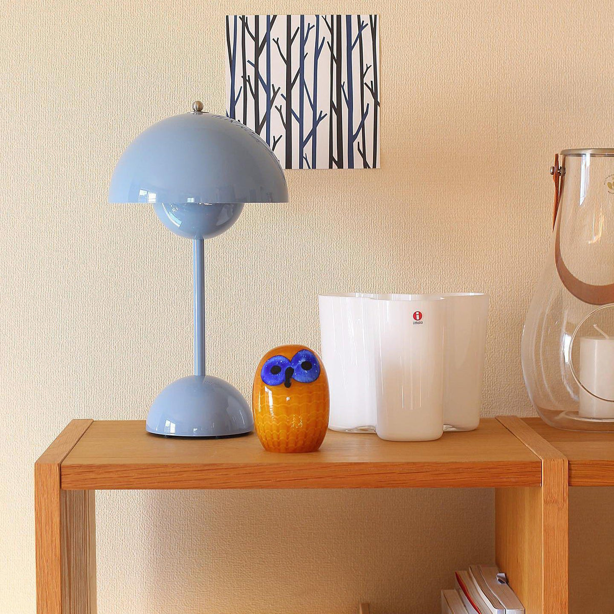 Retro Mushroom Table Lamp Cordless Rechargeable with Dome Shade