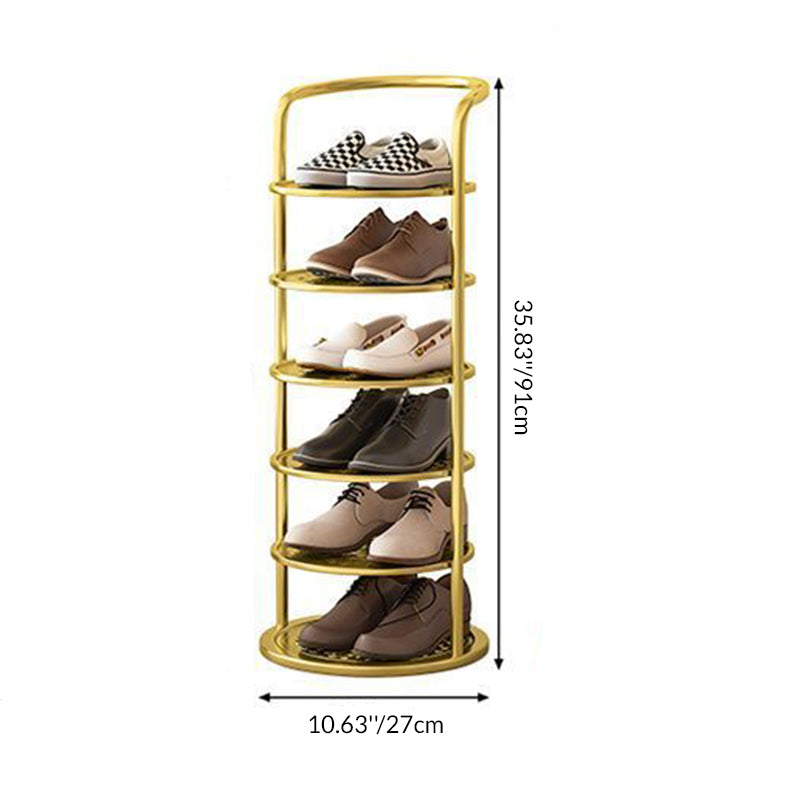 Rotating Shoe Rack Freestanding Vertical Tower with 360° Swivel Base