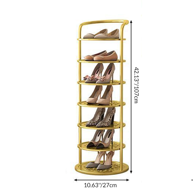 Rotating Shoe Rack Freestanding Vertical Tower with 360° Swivel Base