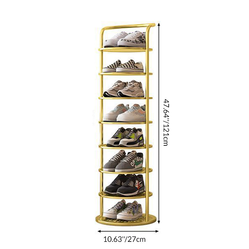 Rotating Shoe Rack Freestanding Vertical Tower with 360° Swivel Base