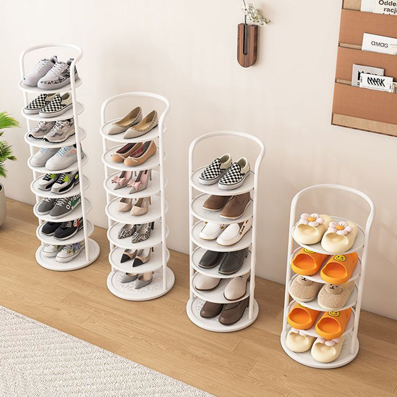Rotating Shoe Rack Freestanding Vertical Tower with 360° Swivel Base