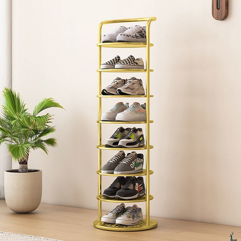 Rotating Shoe Rack Freestanding Vertical Tower with 360° Swivel Base