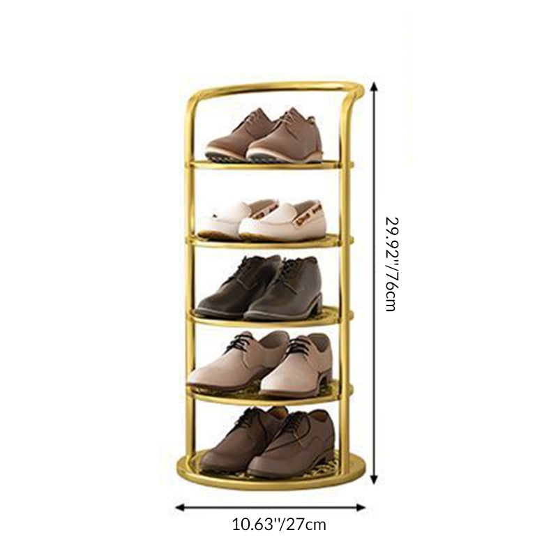 Rotating Shoe Rack Freestanding Vertical Tower with 360° Swivel Base