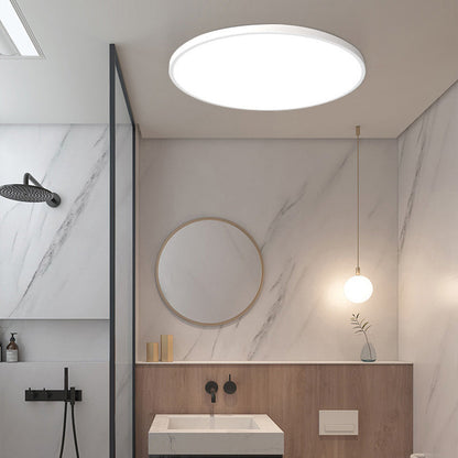 Round LED Ceiling Light Minimalist with Moisture Resistance and 3-Color Switch