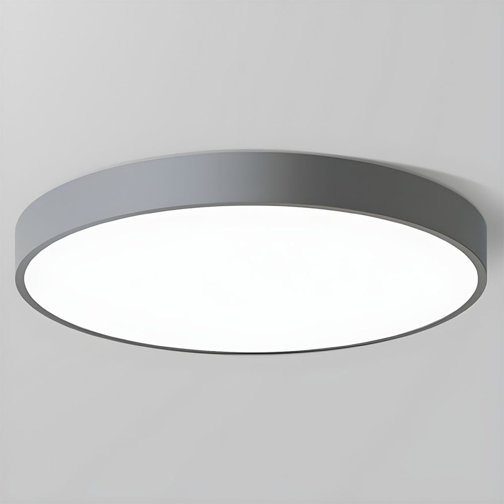 Round LED Flush Mount Ceiling Light Minimalist Disk with Frosted Diffuser