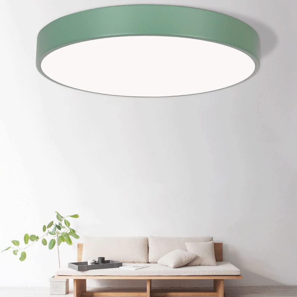 Round LED Flush Mount Ceiling Light Minimalist Disk with Frosted Diffuser