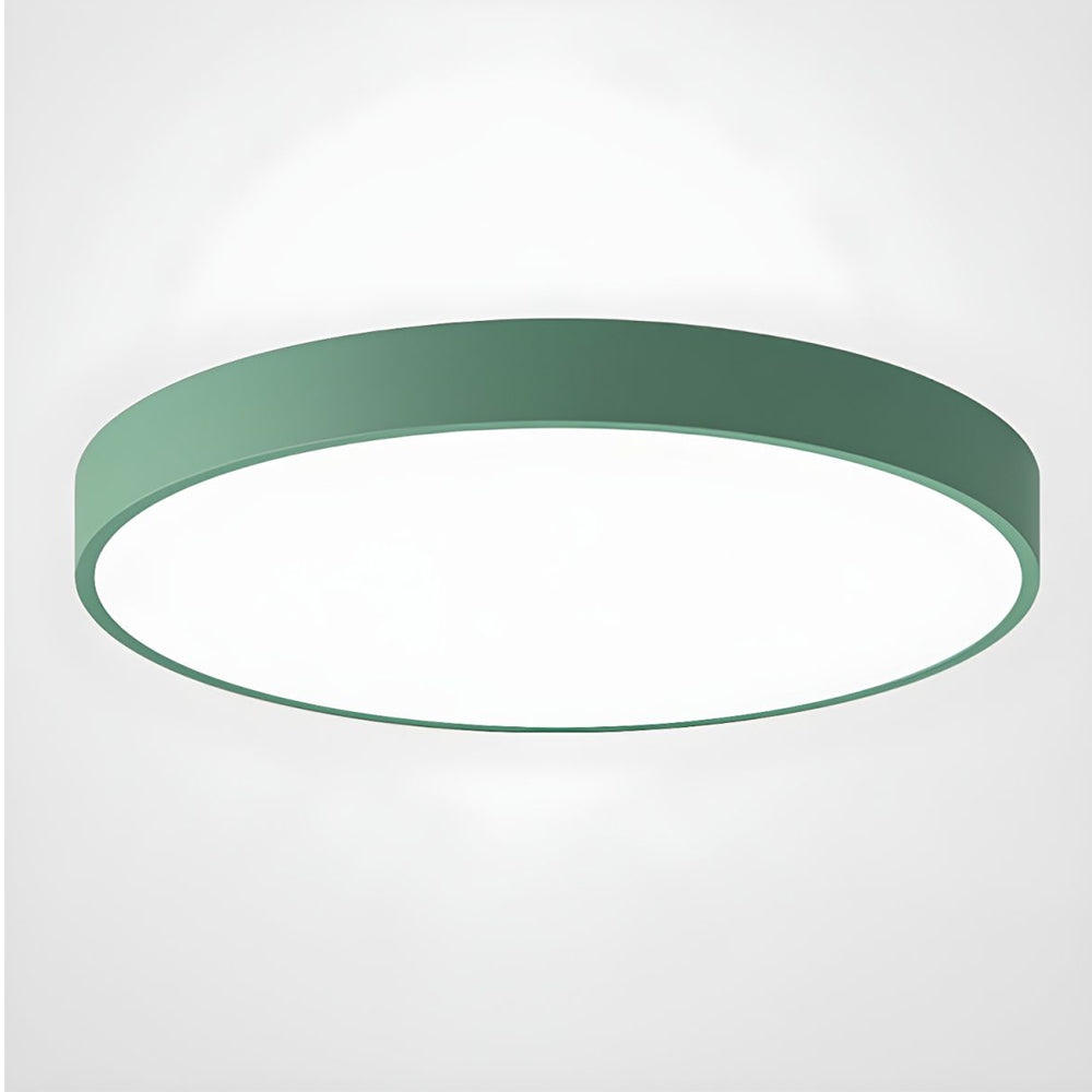 Round LED Flush Mount Ceiling Light Minimalist Disk with Frosted Diffuser
