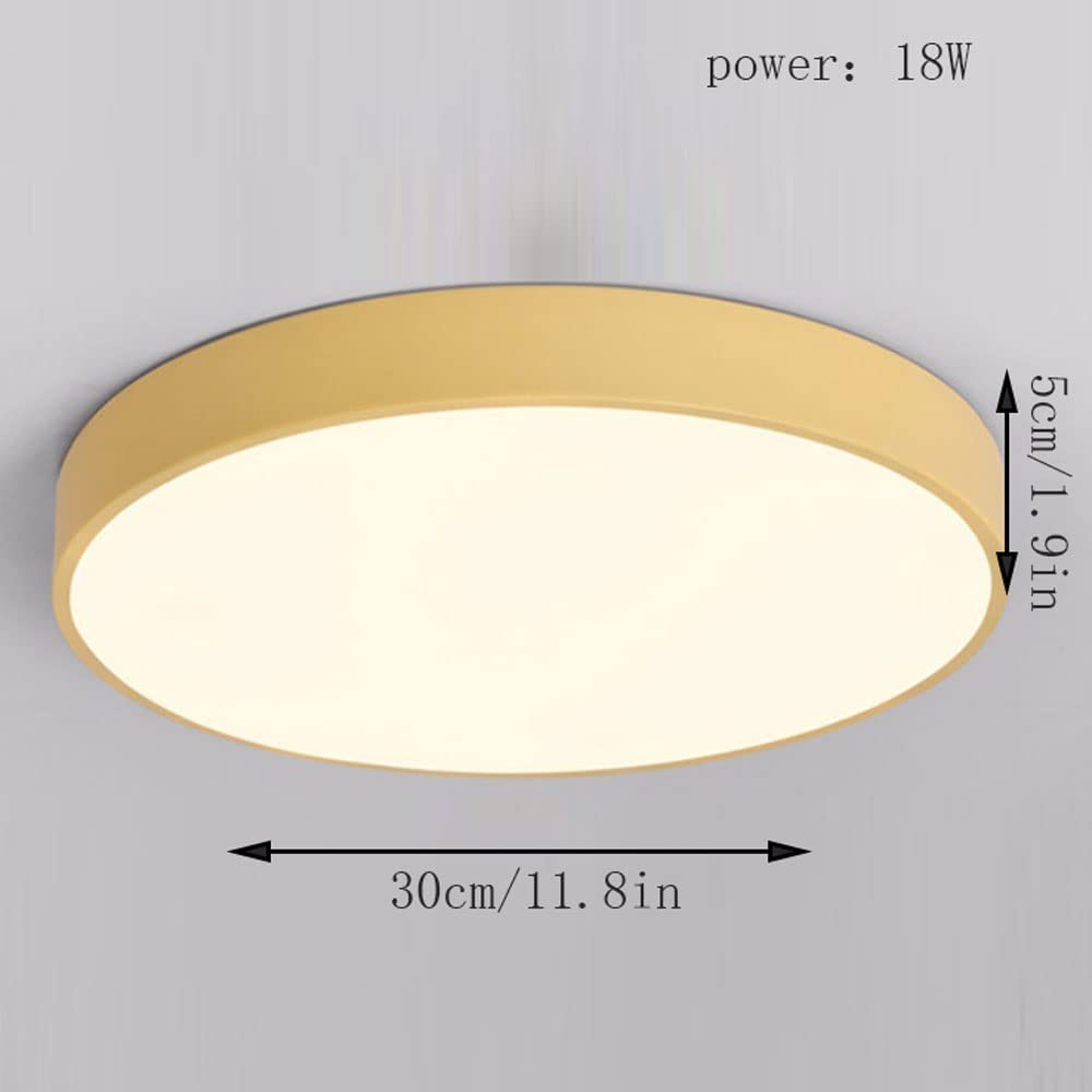 Round LED Flush Mount Ceiling Light Minimalist Disk with Frosted Diffuser