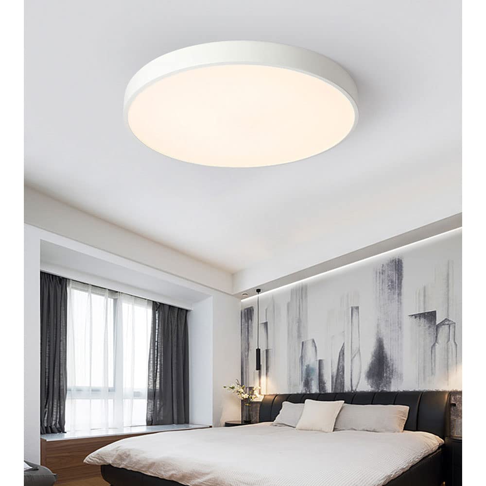 Round LED Flush Mount Ceiling Light Minimalist Disk with Frosted Diffuser
