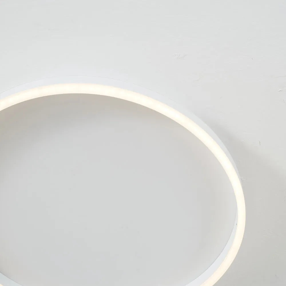 Round LED Flush Mount Ceiling Light Minimalist Ring Design Dimmable