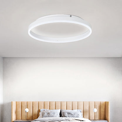 Round LED Flush Mount Ceiling Light Minimalist Ring Design Dimmable