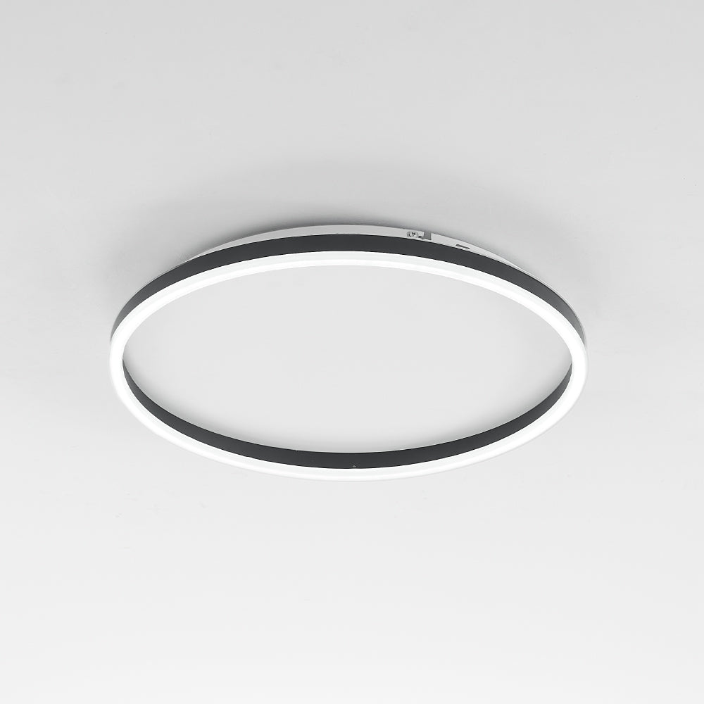 Round LED Flush Mount Ceiling Light Minimalist Ring Design Dimmable