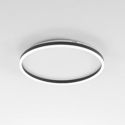 Round LED Flush Mount Ceiling Light Minimalist Ring Design Dimmable