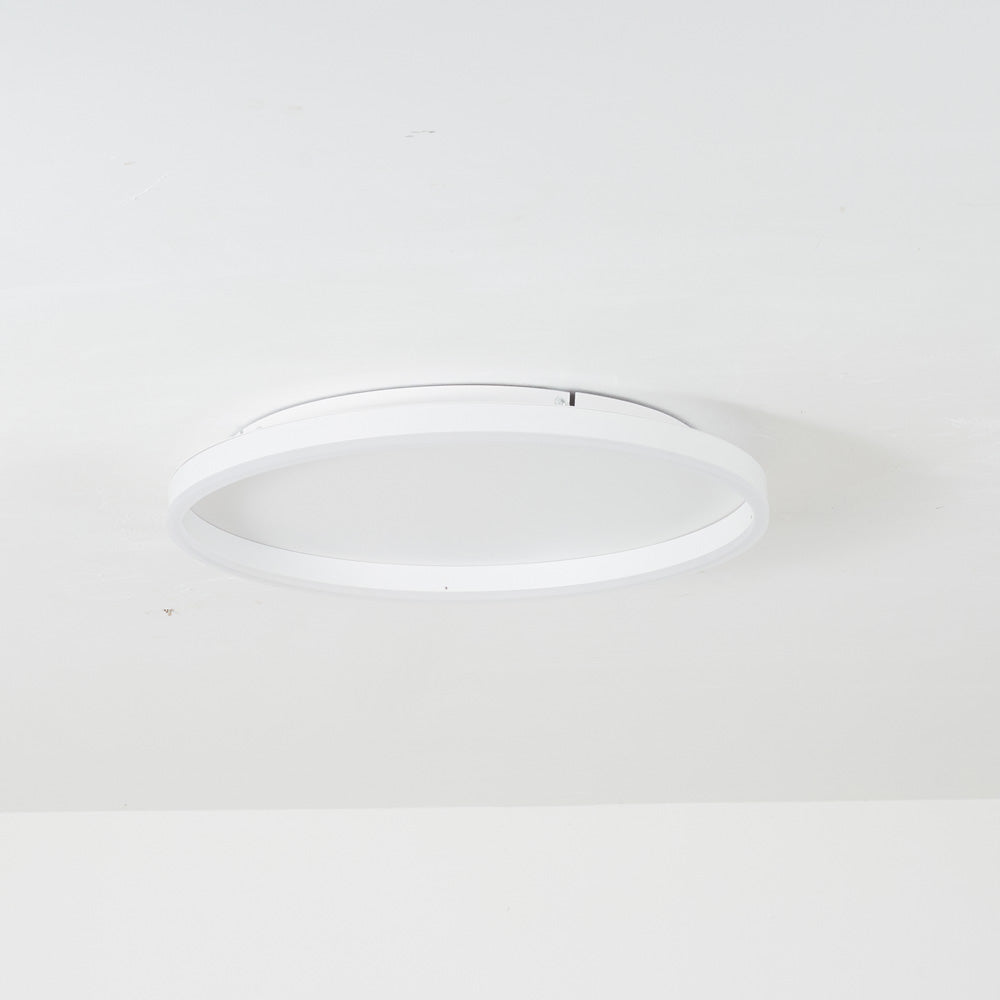 Round LED Flush Mount Ceiling Light Minimalist Ring Design Dimmable