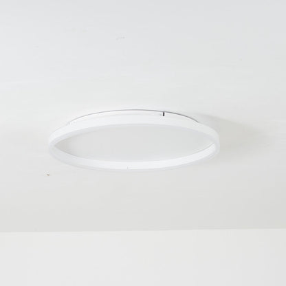 Round LED Flush Mount Ceiling Light Minimalist Ring Design Dimmable