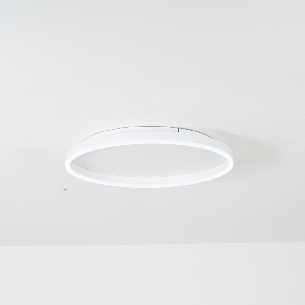 Round LED Flush Mount Ceiling Light Minimalist Ring Design Dimmable