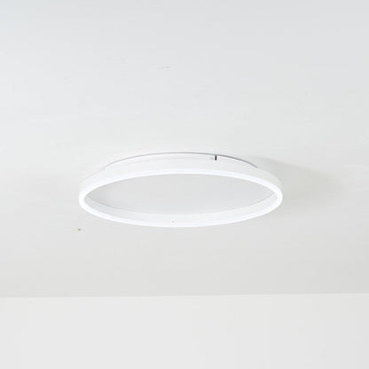 Round LED Flush Mount Ceiling Light Minimalist Ring Design Dimmable