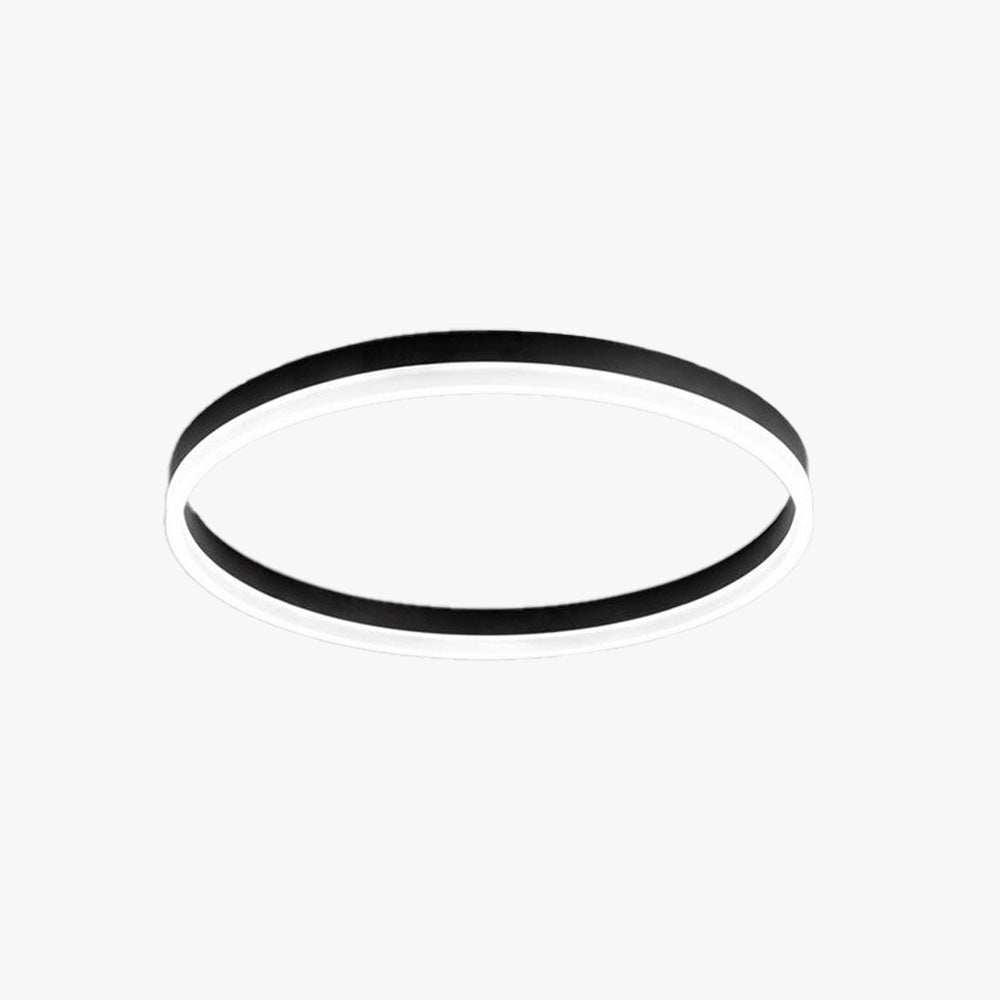 Round LED Flush Mount Ceiling Light Minimalist Ring Design Dimmable