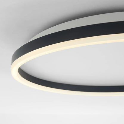 Round LED Flush Mount Ceiling Light Minimalist Ring Design Dimmable