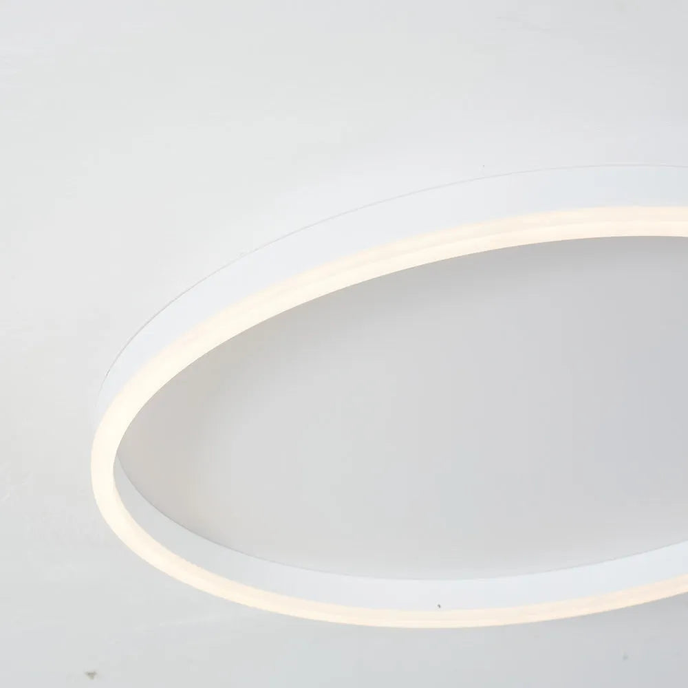 Round LED Flush Mount Ceiling Light Minimalist Ring Design Dimmable