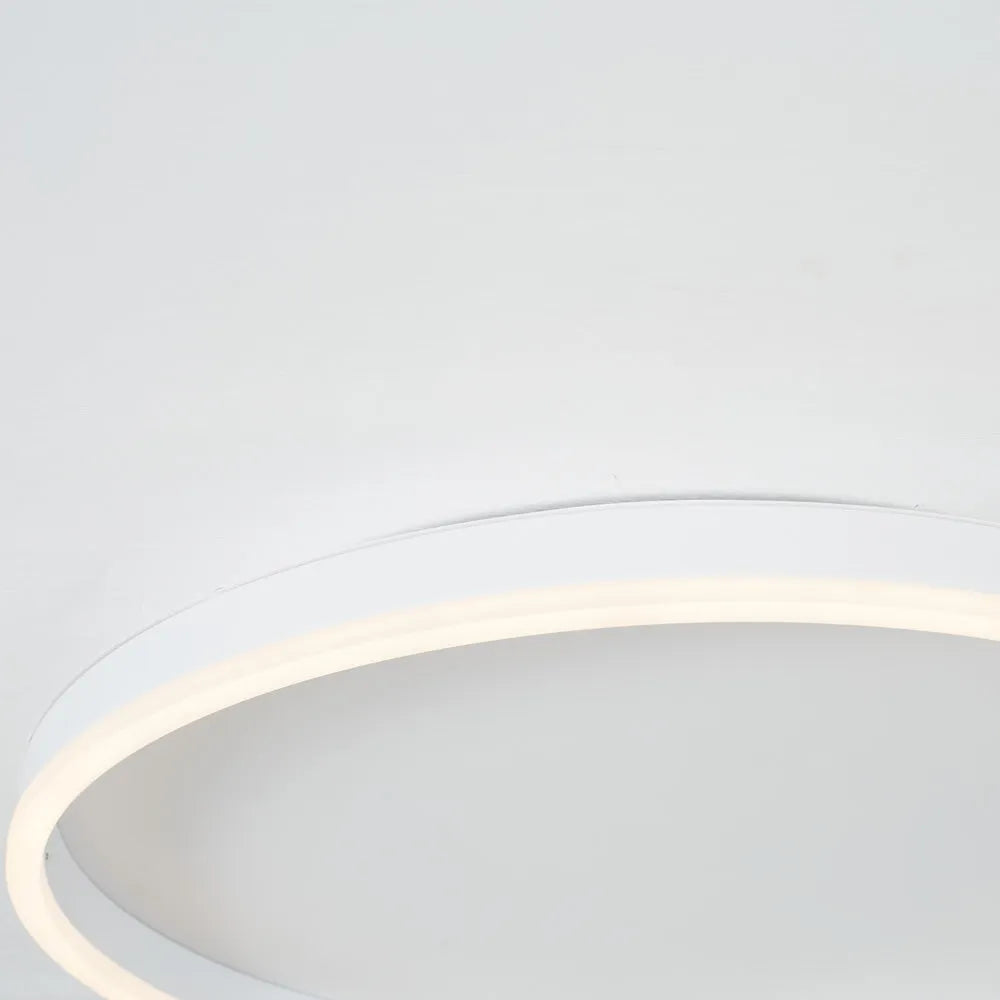 Round LED Flush Mount Ceiling Light Minimalist Ring Design Dimmable
