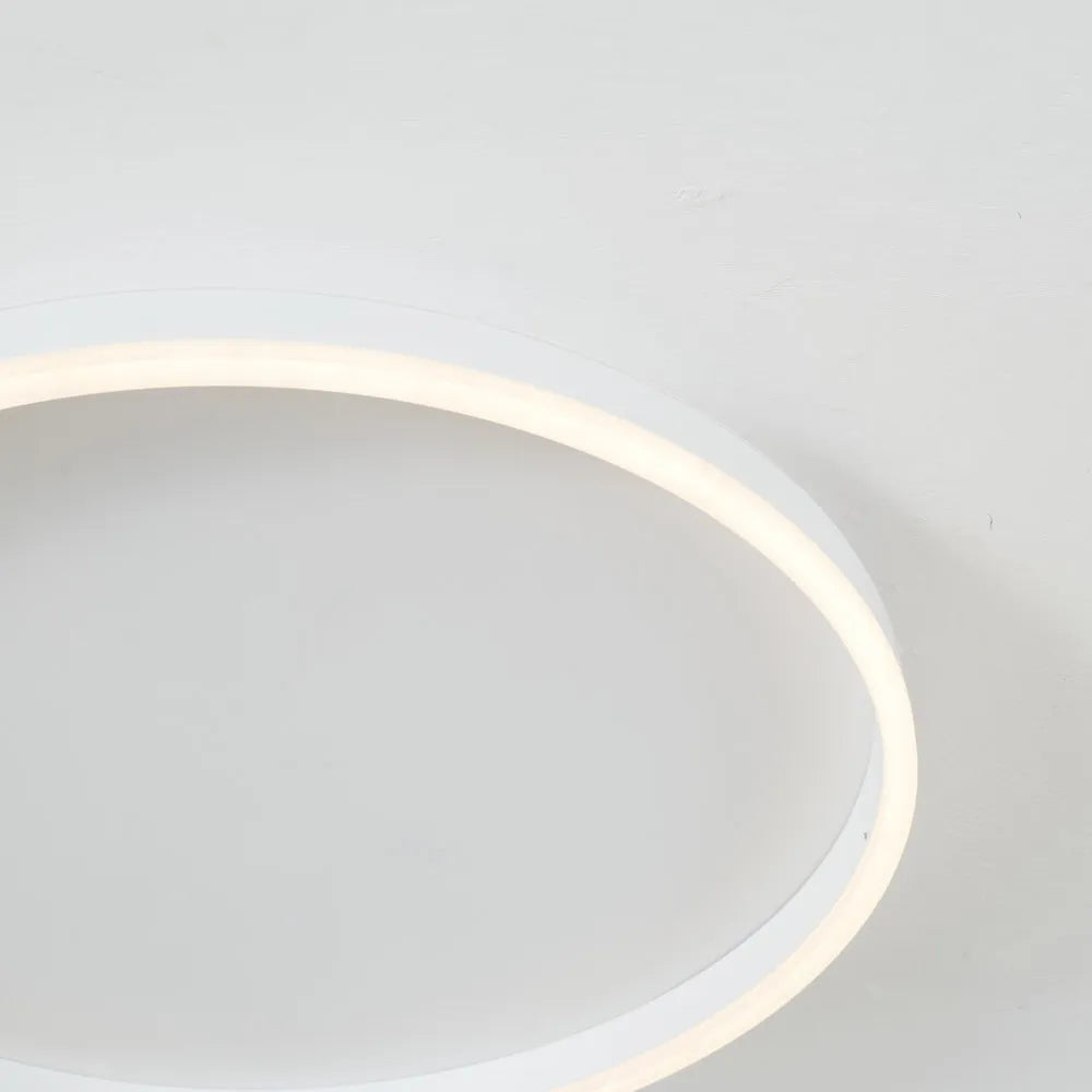 Round LED Flush Mount Ceiling Light Minimalist Ring Design Dimmable