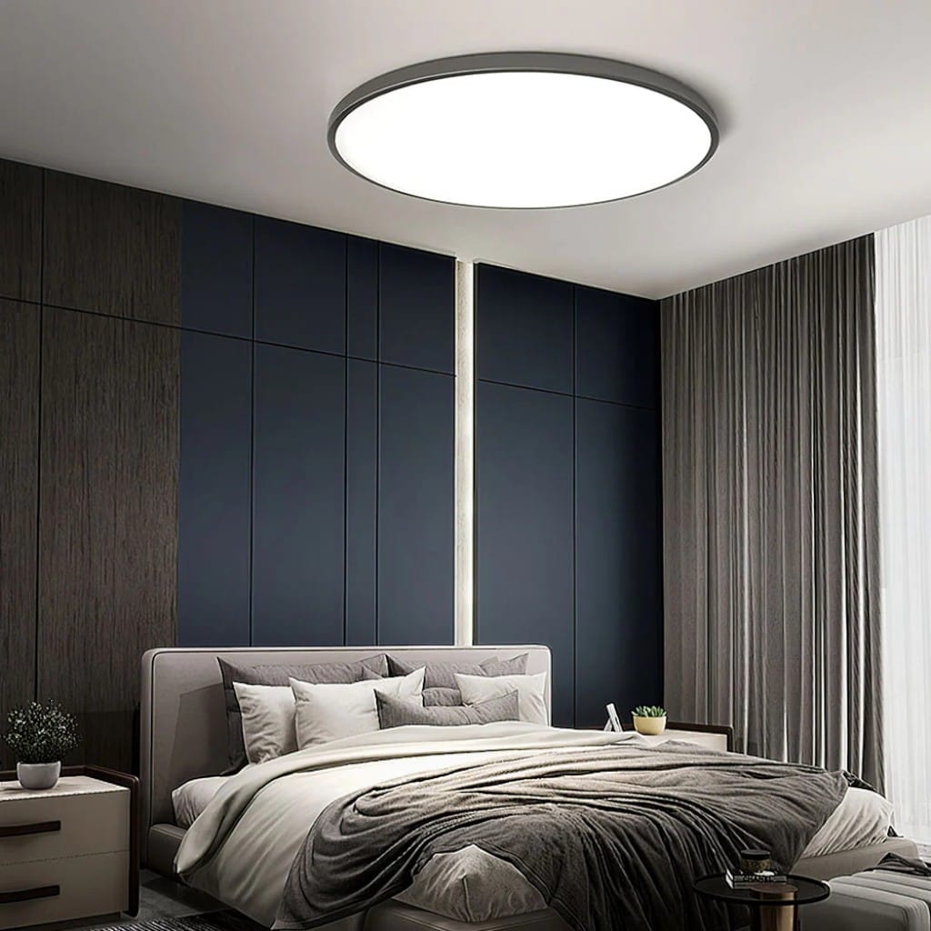 Round LED Flush Mount Ceiling Light Modern Minimalist with Integrated LED