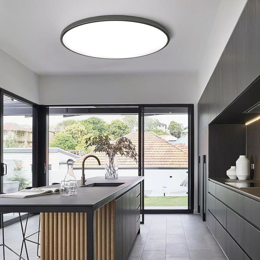 Round LED Flush Mount Ceiling Light Modern Minimalist with Integrated LED