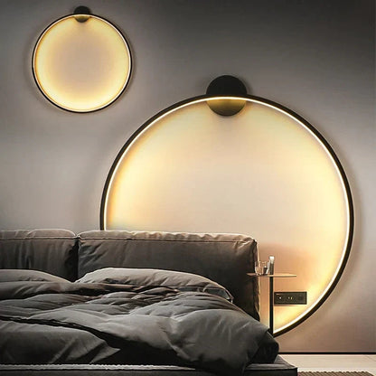 Round LED Wall Lamp Minimalist with Circular Ring Design