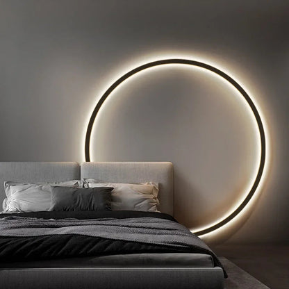 Round LED Wall Lamp Minimalist with Circular Ring Design