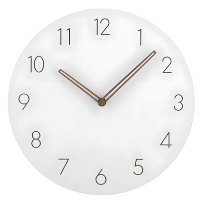 Round Wall Clock Minimalist Silent Movement with Numeric Dial