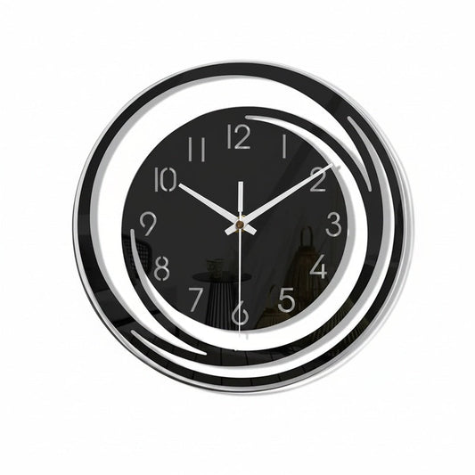 Round Wall Clock Modern Minimalist with Silent Quartz Movement