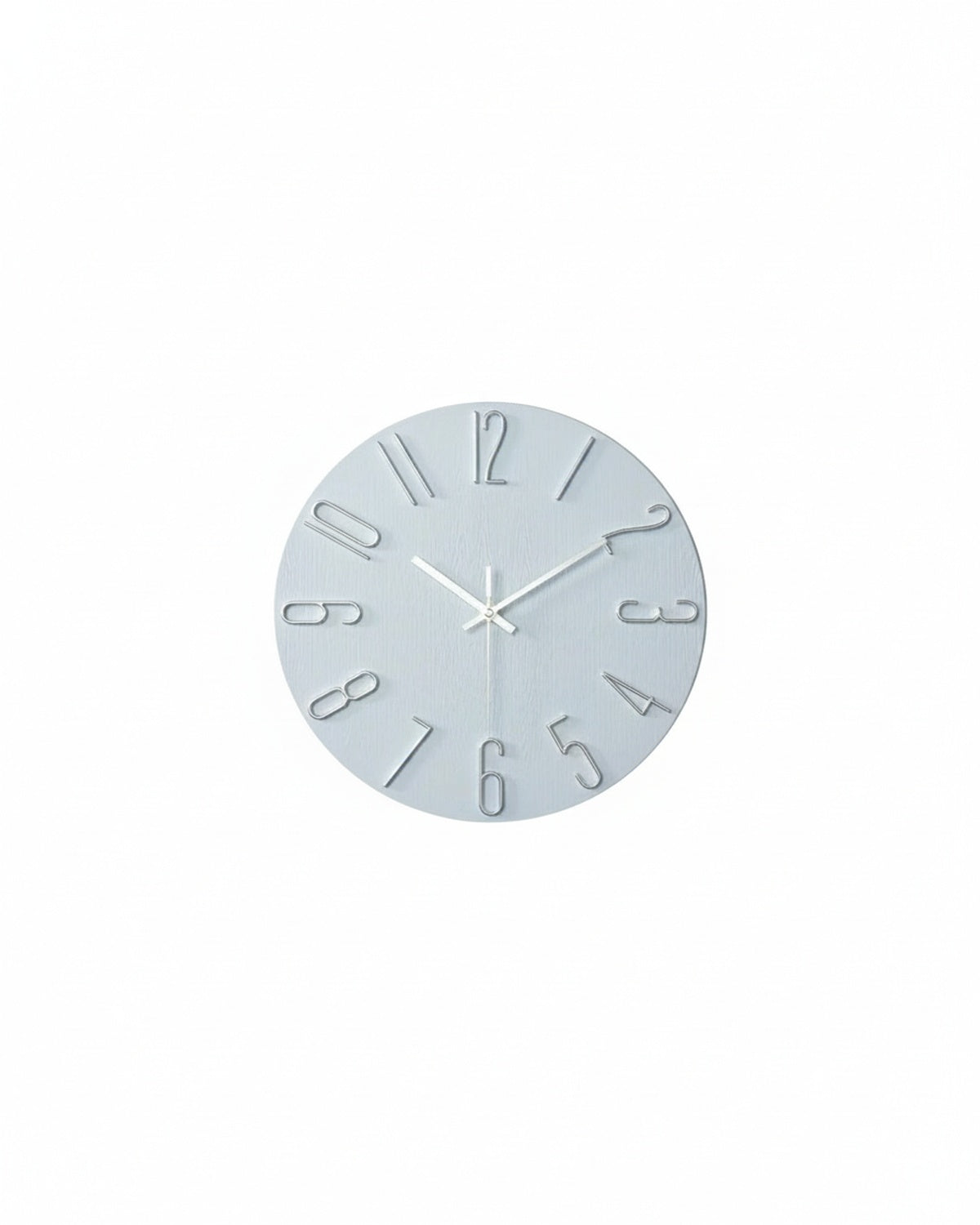Round Wall Clock with 3D Raised Numbers Minimalist Design