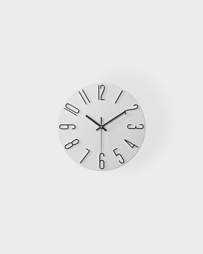 Round Wall Clock with 3D Raised Numbers Minimalist Design