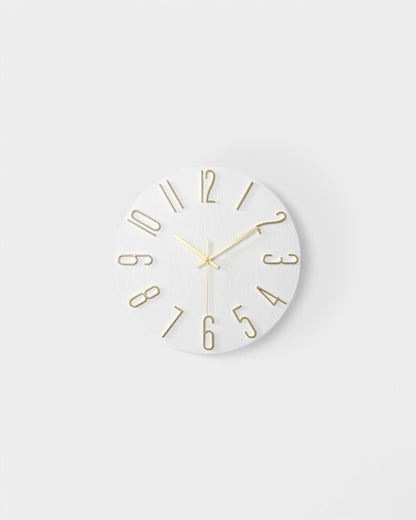 Round Wall Clock with 3D Raised Numbers Minimalist Design