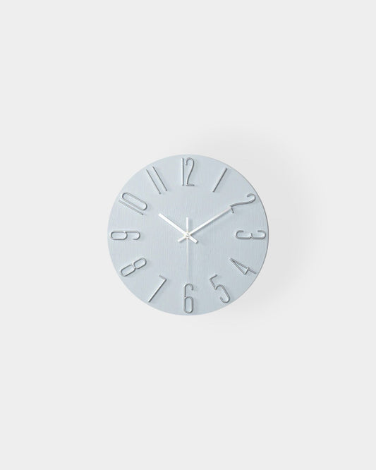 Round Wall Clock with 3D Raised Numbers Minimalist Design