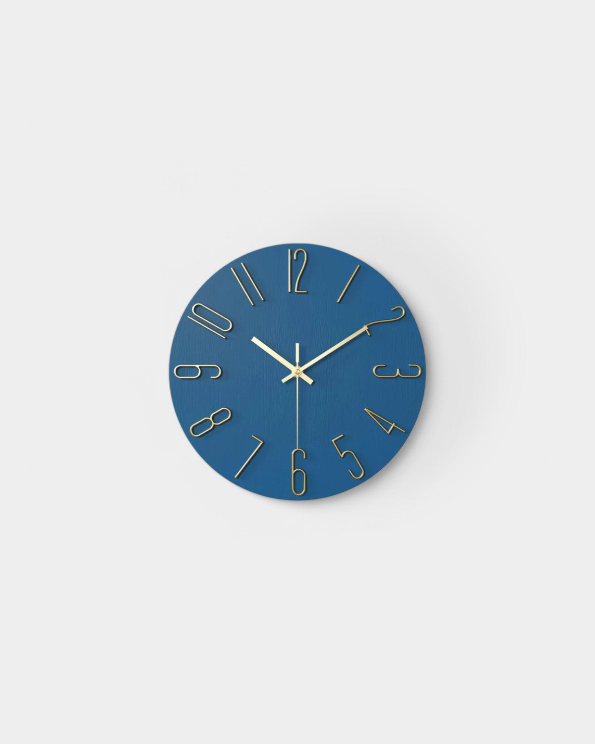 Round Wall Clock with 3D Raised Numbers Minimalist Design