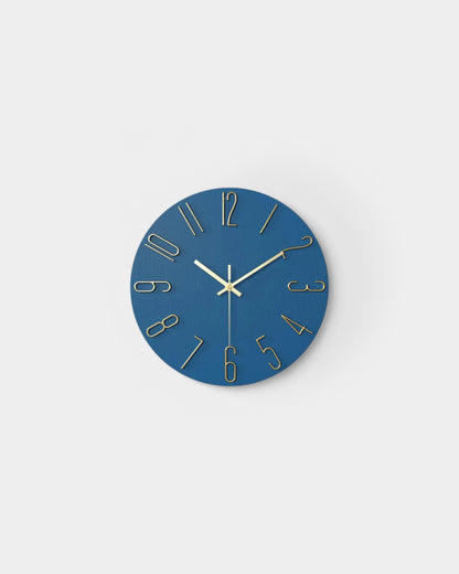Round Wall Clock with 3D Raised Numbers Minimalist Design