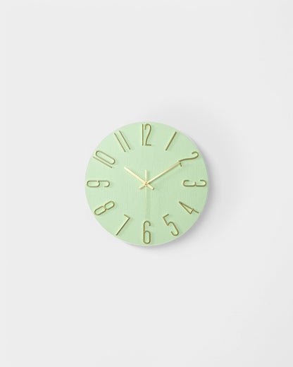 Round Wall Clock with 3D Raised Numbers Minimalist Design