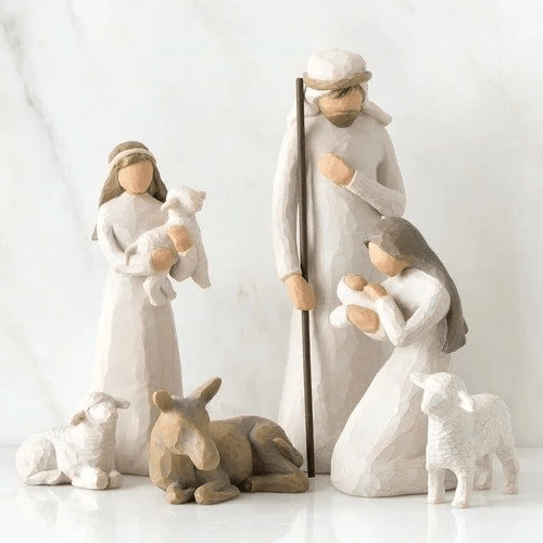 Rustic Christmas Nativity Set with 20 Pieces