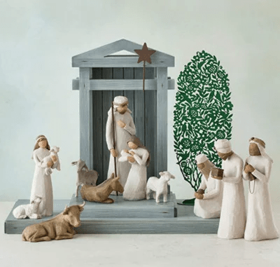 Rustic Christmas Nativity Set with 20 Pieces