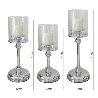 Scandinavian Candle Holder with Glass Shade
