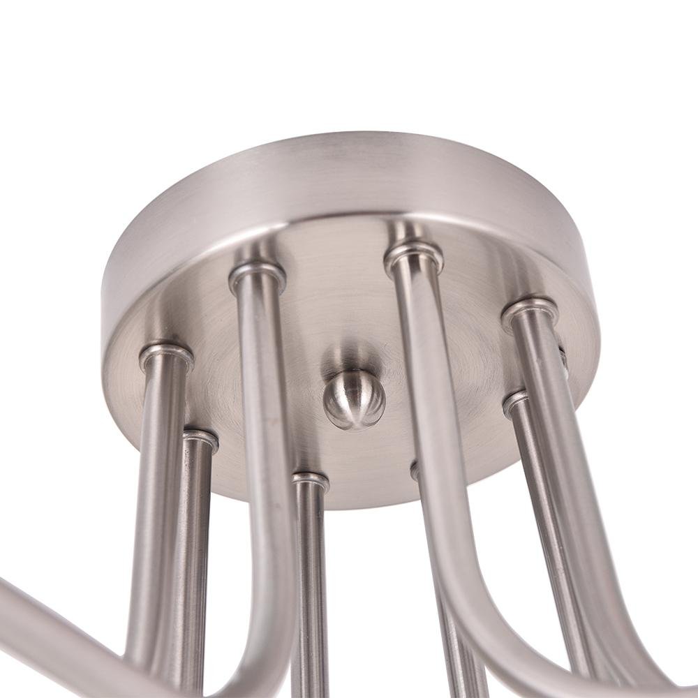 Semi Flush Ceiling Light Industrial Sputnik Style with 8 Bulb Sockets