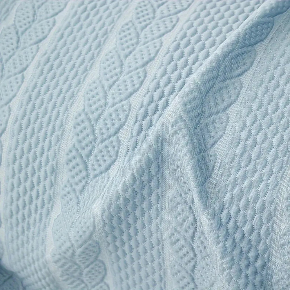 Sofa Cover Throw with Cable Knit Texture and Non-Slip Design for Sofas and Sectionals