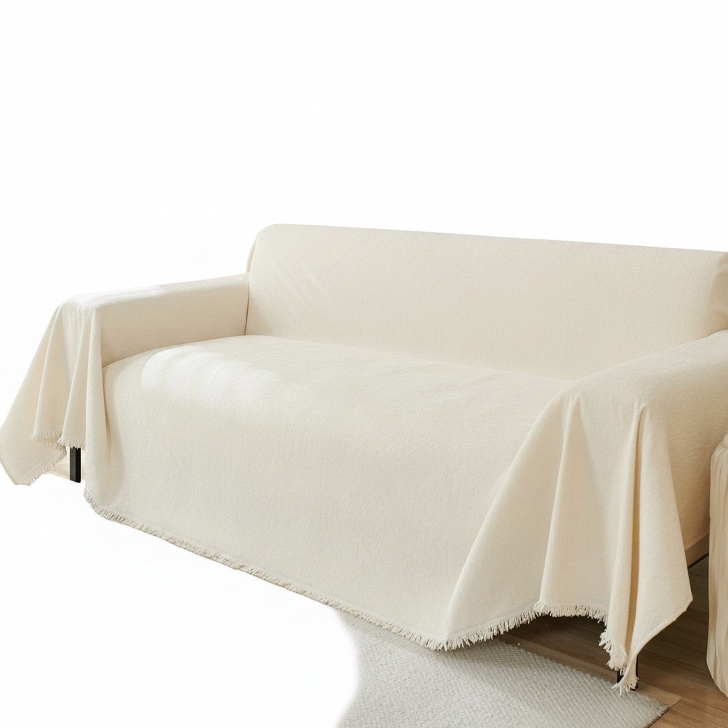 Sofa Cover Throw with Fringe Detail for 2, 3 and 4 Seater Sofas