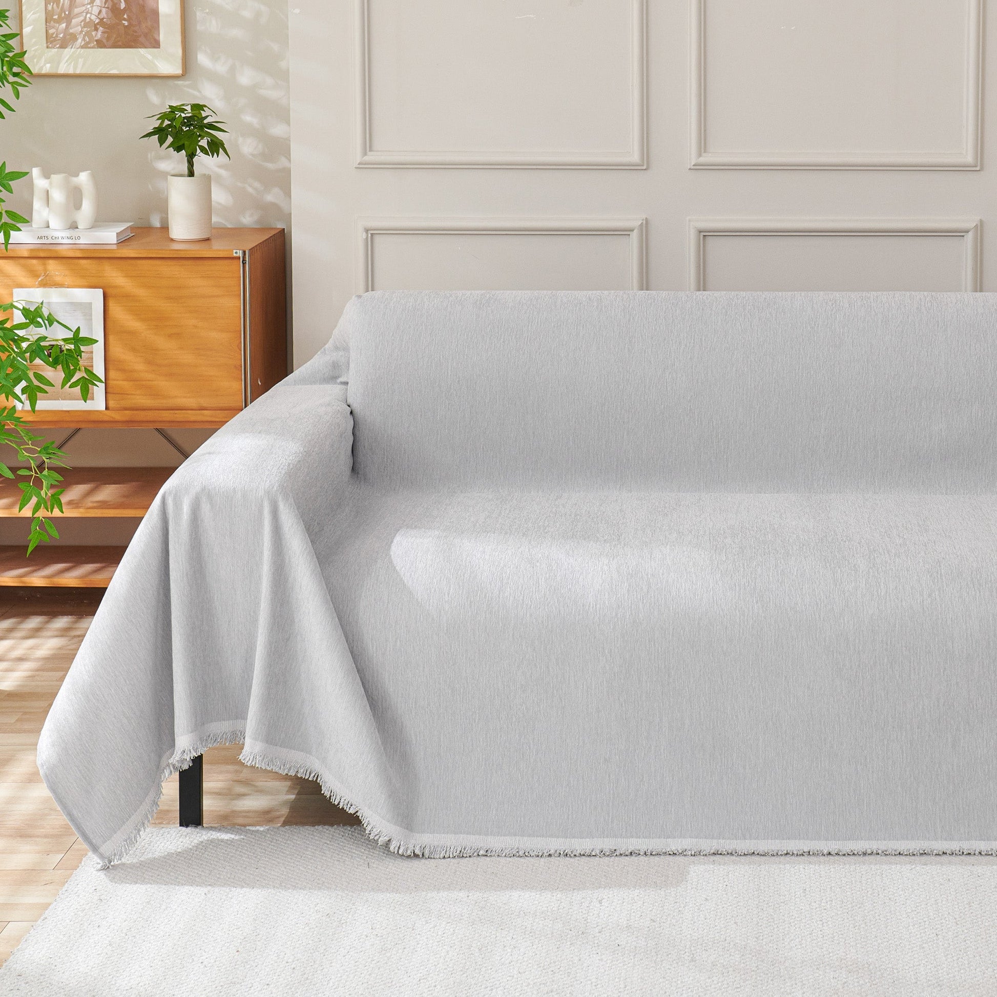 Sofa Cover Throw with Fringe Detail for 2, 3 and 4 Seater Sofas